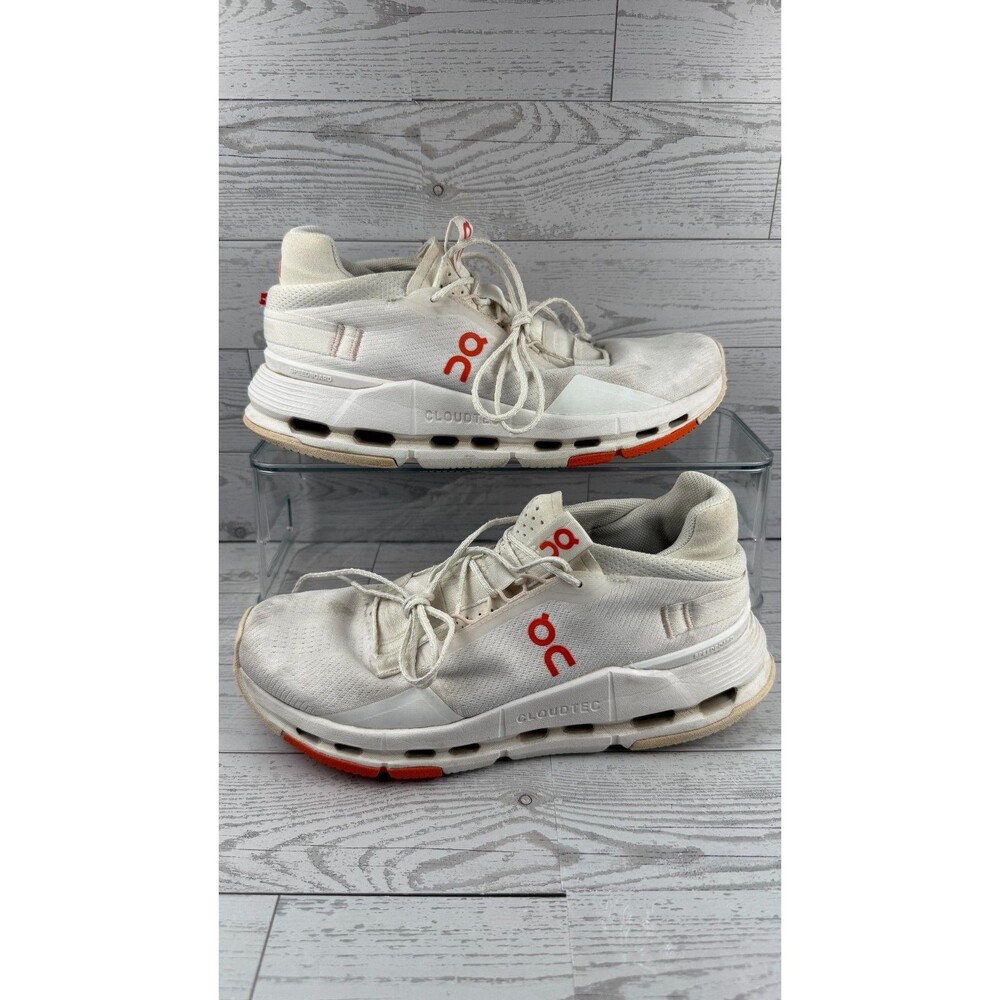 On Cloudnova 2 3WE30220256 White Flame 7B Womens Sneaker Mesh Running Shoes #840